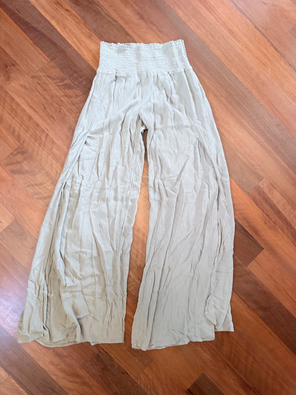 Sincerely Jules Wide Leg Smocked Waist Pants